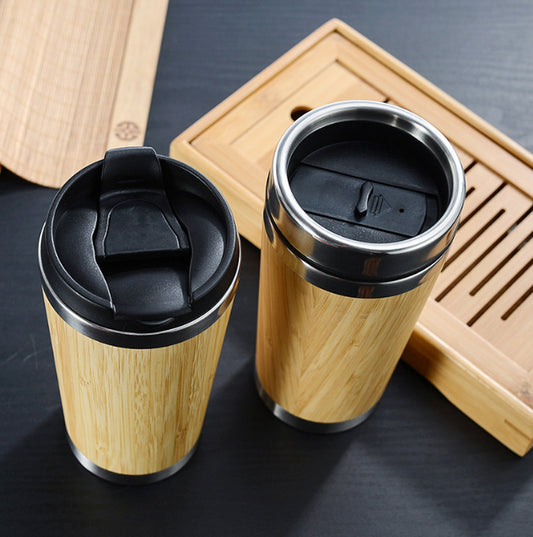 "Earth-Friendly Bamboo Coffee Cup - Sustainable and Stylish!"